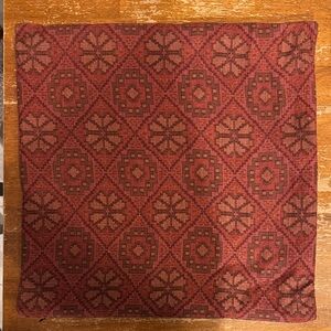 Pottery Barn Red and Brown Geometric Accent Pillow Cover